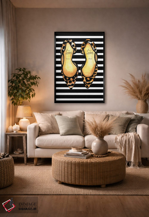 تابلو دکوراتیو کریستین لوبوتن و راه راه اثر رونگرونگ دوو - D5B