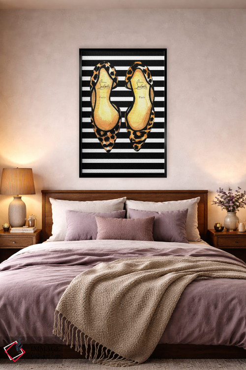 تابلو دکوراتیو کریستین لوبوتن و راه راه اثر رونگرونگ دوو - D4B