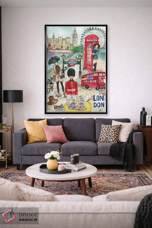 تابلو دکوراتیو لندن در بهار اثر رونگرونگ دوو - D2B