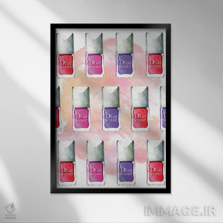 تابلو دکوراتیو لاک دیور اثر رونگرونگ دوو - نمای قابدار مشکی