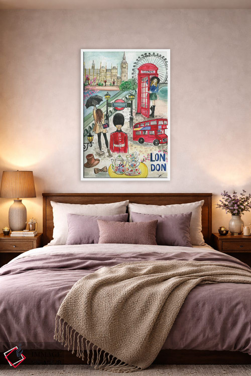 تابلو دکوراتیو لندن در بهار اثر رونگرونگ دوو - D3W