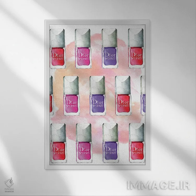 تابلو دکوراتیو لاک دیور اثر رونگرونگ دوو - نمای قابدار سفید