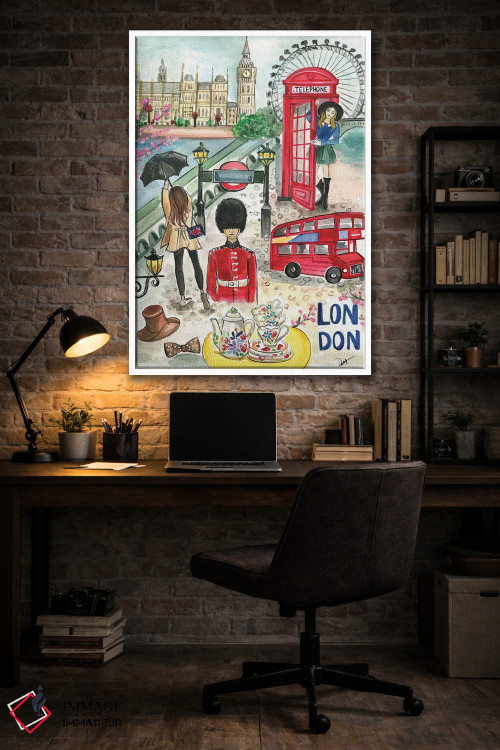 تابلو دکوراتیو لندن در بهار اثر رونگرونگ دوو - D4W