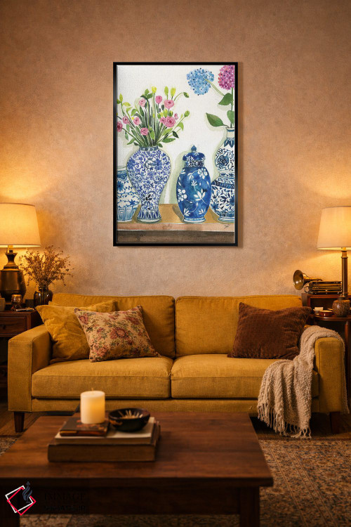 تابلو دکوراتیو مجموعه ظروف زنجبیلی اثر رونگرونگ دوو - D5B