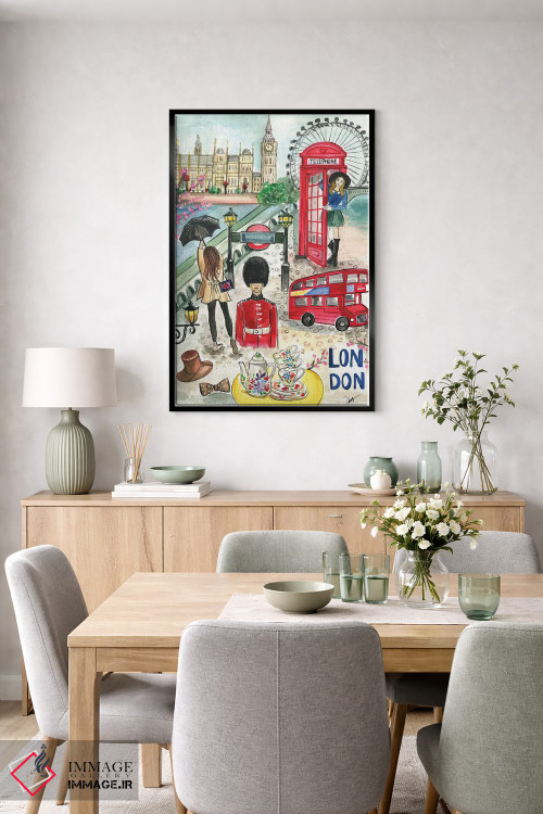 تابلو دکوراتیو لندن در بهار اثر رونگرونگ دوو - D6B