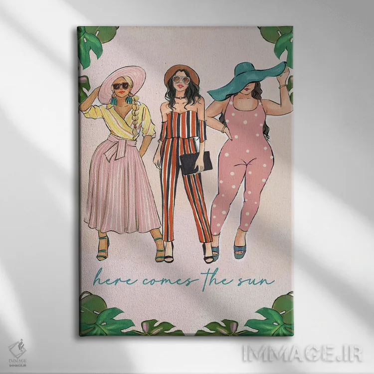 تابلو دکوراتیو اینک خورشید می آید اثر رونگرونگ دوو - نمای روبهرو روی دیوار