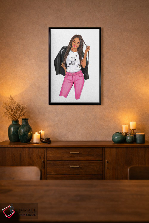 تابلو دکوراتیو Girl,جادوی خودت را بساز دختر اثر رونگرونگ دوو - D2B