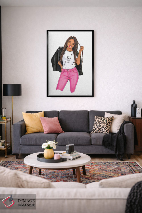 تابلو دکوراتیو Girl,جادوی خودت را بساز دختر اثر رونگرونگ دوو - D4B