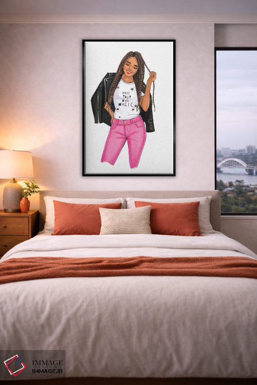 تابلو دکوراتیو Girl,جادوی خودت را بساز دختر اثر رونگرونگ دوو - D5B