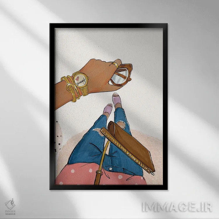 تابلو دکوراتیو خودت را دوست داشته باش اثر رونگرونگ دوو - نمای قابدار مشکی