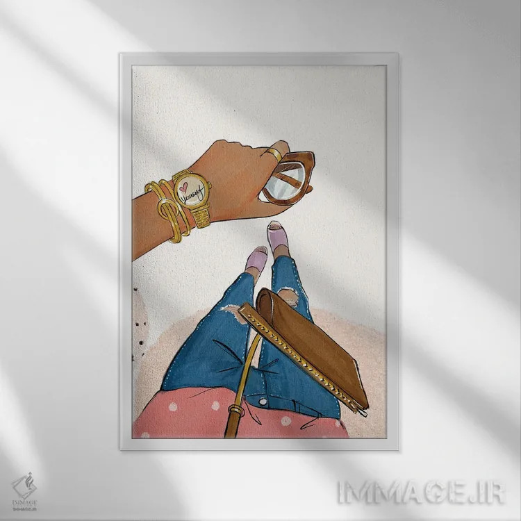 تابلو دکوراتیو خودت را دوست داشته باش اثر رونگرونگ دوو - نمای قابدار سفید