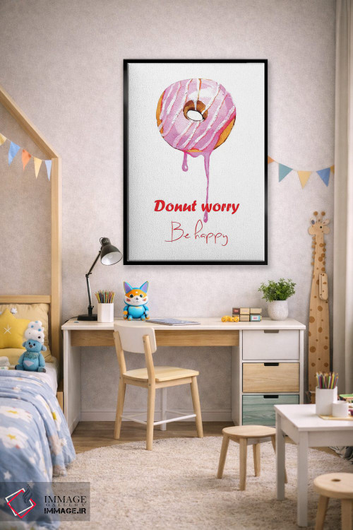 تابلو دکوراتیو دونات تکی اثر رونگرونگ دوو - D1B