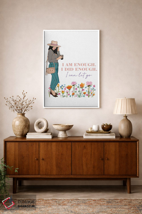 تابلو دکوراتیو من کافی هستم، کافی تلاش کردم اثر رونگرونگ دوو - D1W