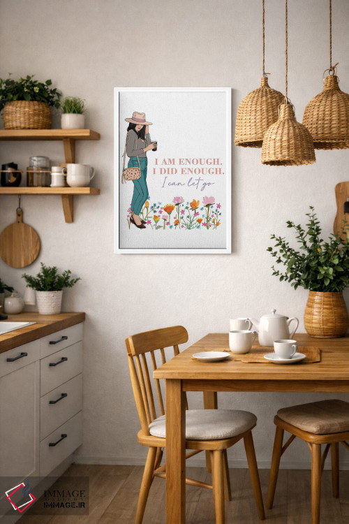 تابلو دکوراتیو من کافی هستم، کافی تلاش کردم اثر رونگرونگ دوو - D3W