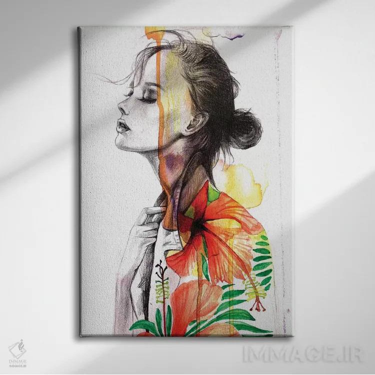 تابلو دکوراتیو در لحظه اثر رونگرونگ دوو - نمای روبهرو روی دیوار