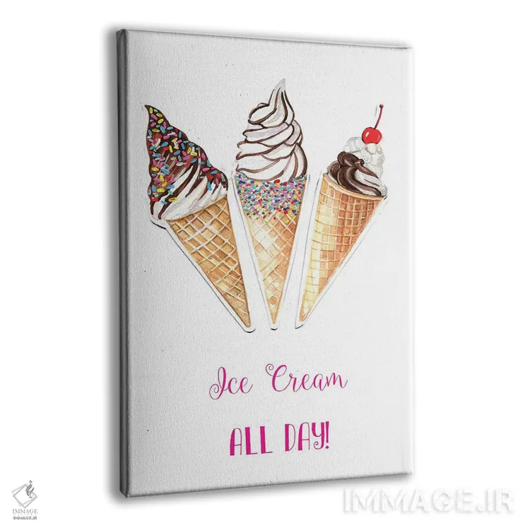 تابلو دکوراتیو تمام روز بستنی اثر رونگرونگ دوو - نمای پرسپکتیو محصول