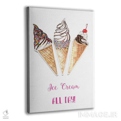 تابلو دکوراتیو تمام روز بستنی اثر رونگرونگ دوو - نمای پرسپکتیو محصول