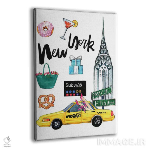 تابلو دکوراتیو نیویورک اثر رونگرونگ دوو - نمای پرسپکتیو محصول