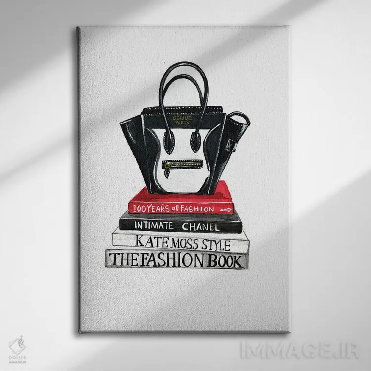تابلو دکوراتیو کیف سلین اثر رونگرونگ دوو - نمای روبهرو روی دیوار