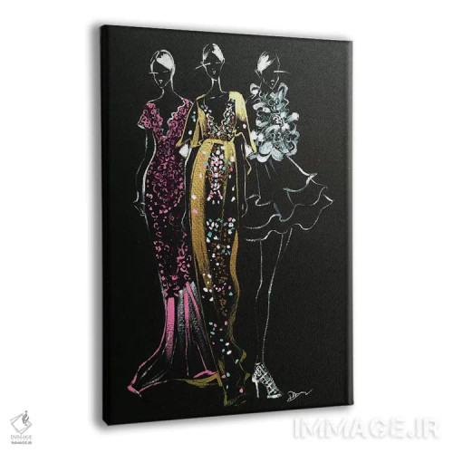 تابلو دکوراتیو طراحی الهام گرفته از مد اثر رونگرونگ دوو - نمای پرسپکتیو محصول