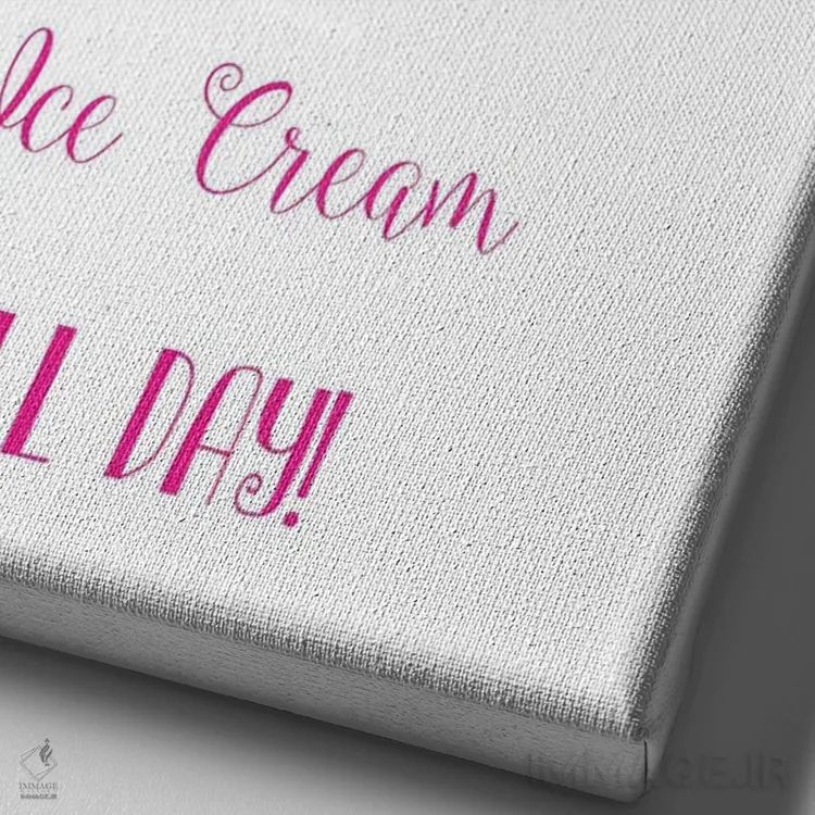 تابلو دکوراتیو تمام روز بستنی اثر رونگرونگ دوو - نمای نزدیک بافت بوم