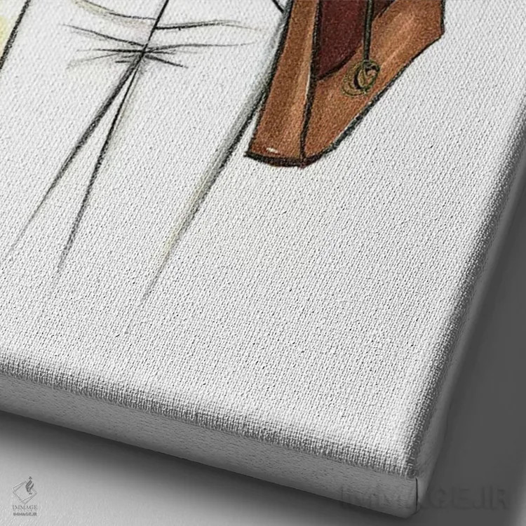 تابلو دکوراتیو من آدم صبح نیستم اثر رونگرونگ دوو - نمای نزدیک بافت بوم