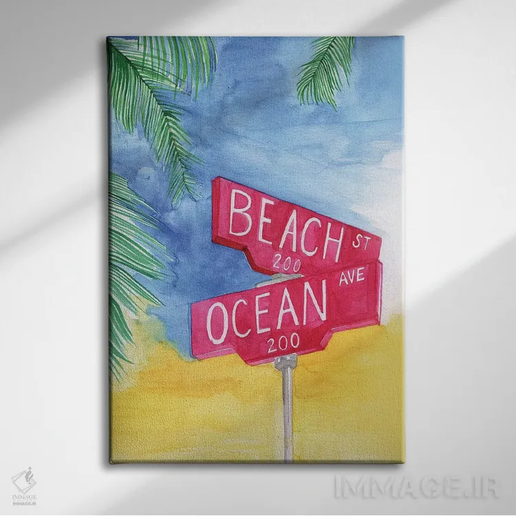 تابلو دکوراتیو خیابان ساحلی اثر رونگرونگ دوو - نمای روبهرو روی دیوار