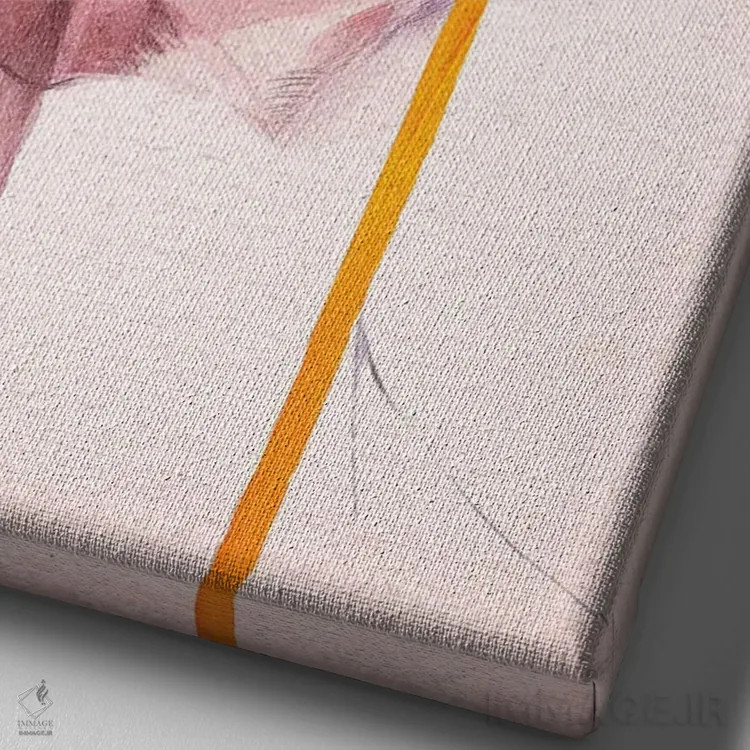 تابلو دکوراتیو آرایش اثر رونگرونگ دوو - نمای نزدیک بافت بوم