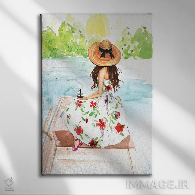 تابلو دکوراتیو قایق سواری در ونیز اثر رونگرونگ دوو - نمای روبهرو روی دیوار