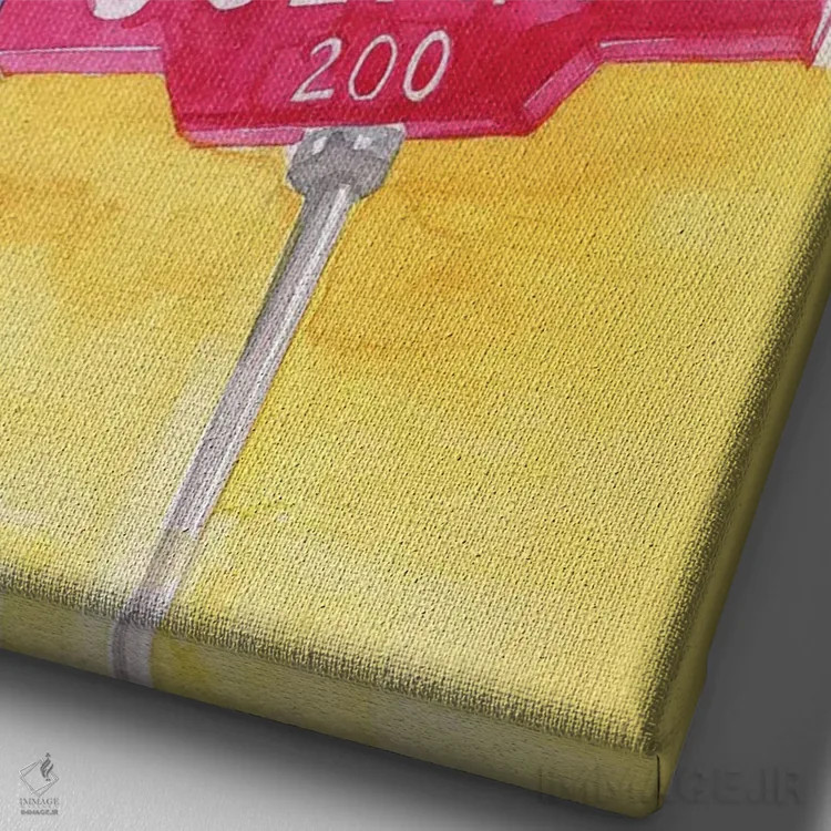 تابلو دکوراتیو خیابان ساحلی اثر رونگرونگ دوو - نمای نزدیک بافت بوم