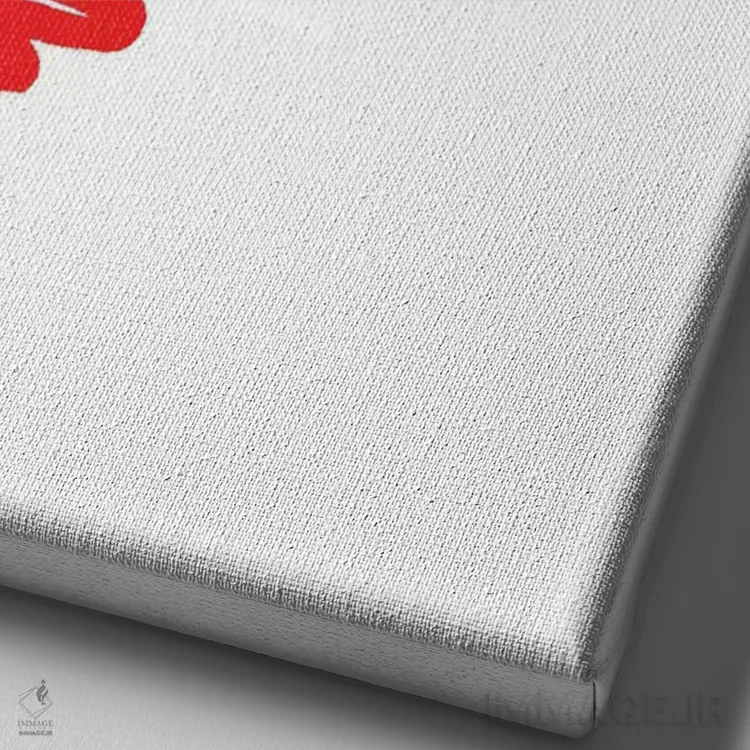 تابلو دکوراتیو دوندگی با رژلب اثر رونگرونگ دوو - نمای نزدیک بافت بوم