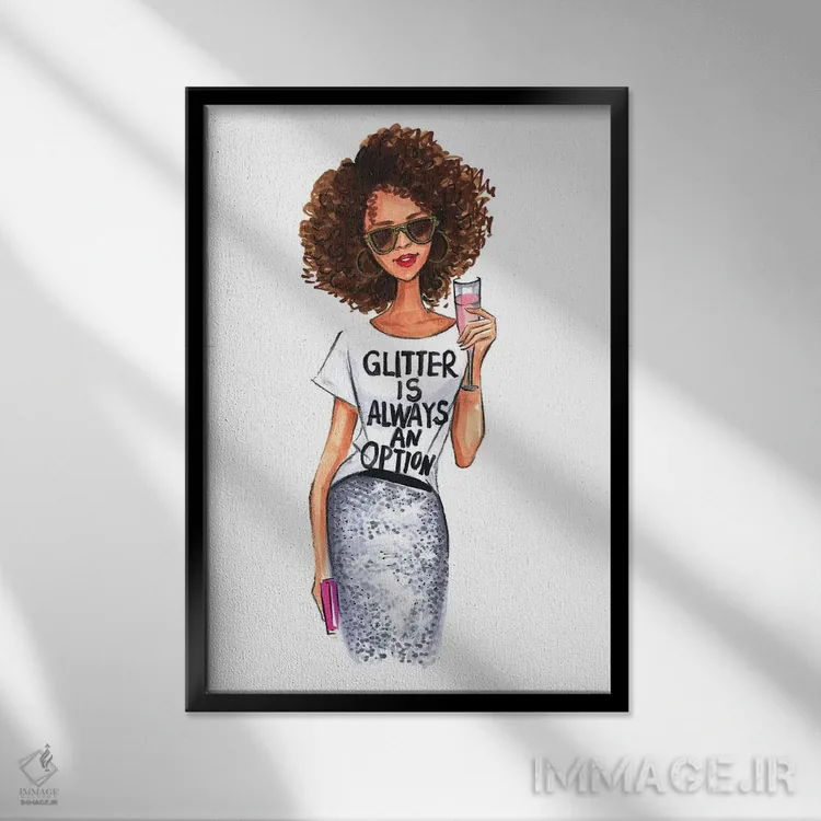 تابلو دکوراتیو اکلیل همیشه یک گزینه است اثر رونگرونگ دوو - نمای قابدار مشکی