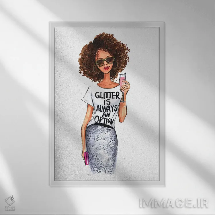 تابلو دکوراتیو اکلیل همیشه یک گزینه است اثر رونگرونگ دوو - نمای قابدار سفید