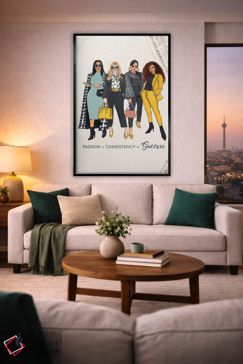 تابلو دکوراتیو اشتیاق و ثبات اثر رونگرونگ دوو - D2B