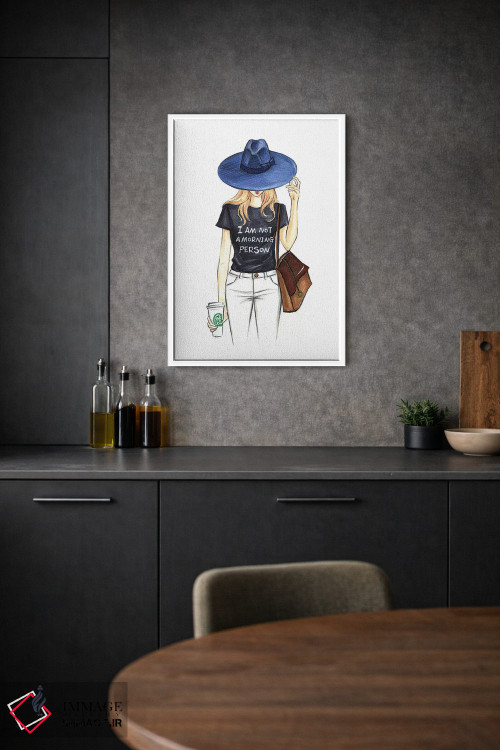 تابلو دکوراتیو من آدم صبح نیستم اثر رونگرونگ دوو - D1W