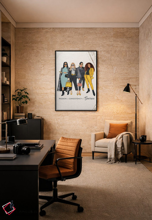 تابلو دکوراتیو اشتیاق و ثبات اثر رونگرونگ دوو - D6B