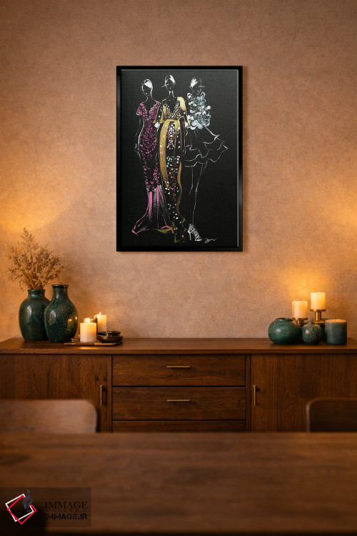 تابلو دکوراتیو طراحی الهام گرفته از مد اثر رونگرونگ دوو - D2B