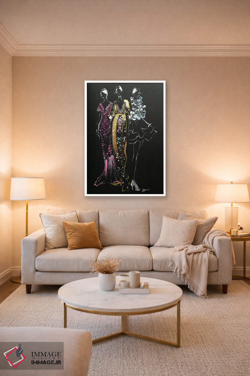 تابلو دکوراتیو طراحی الهام گرفته از مد اثر رونگرونگ دوو - D3W