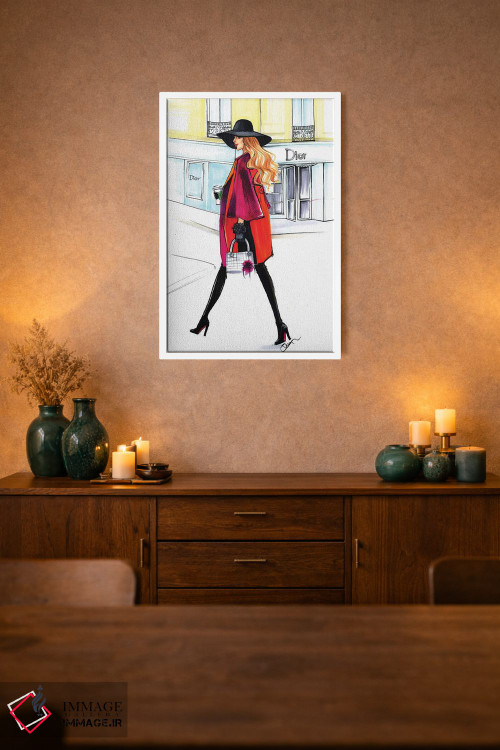 تابلو دکوراتیو بانوی دیور اثر رونگرونگ دوو - D1W