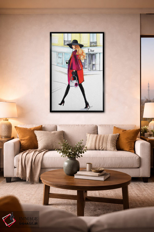 تابلو دکوراتیو بانوی دیور اثر رونگرونگ دوو - D2B