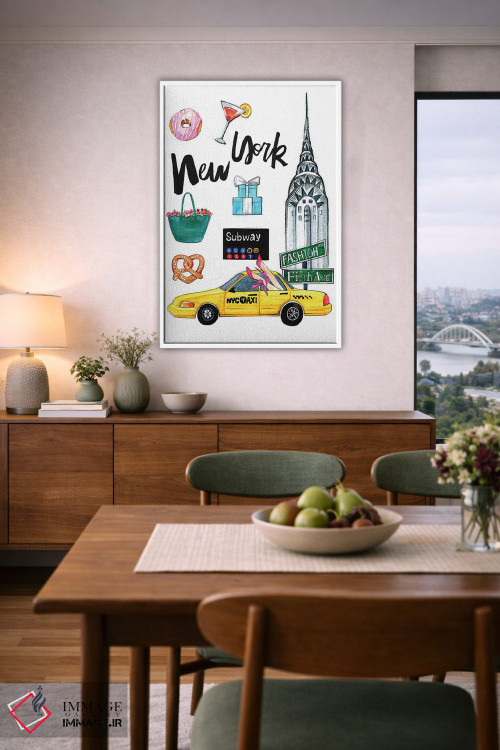 تابلو دکوراتیو نیویورک اثر رونگرونگ دوو - D6W