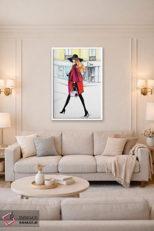 تابلو دکوراتیو بانوی دیور اثر رونگرونگ دوو - D3W