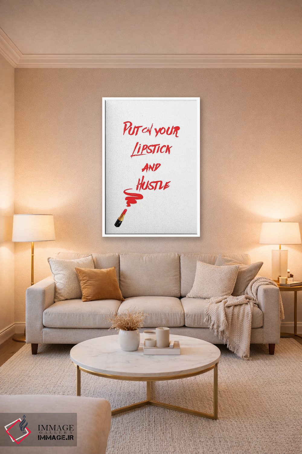 تابلو دکوراتیو دوندگی با رژلب اثر رونگرونگ دوو - D3W