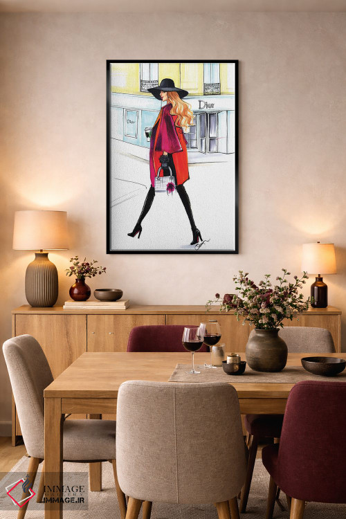 تابلو دکوراتیو بانوی دیور اثر رونگرونگ دوو - D4B