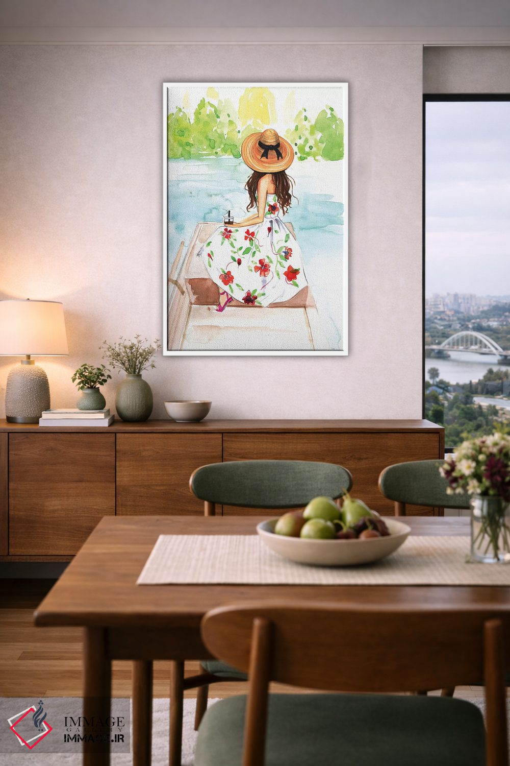 تابلو دکوراتیو قایق سواری در ونیز اثر رونگرونگ دوو - D5W