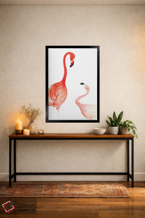 تابلو دکوراتیو فلامینگو اثر رونگرونگ دوو - D3B