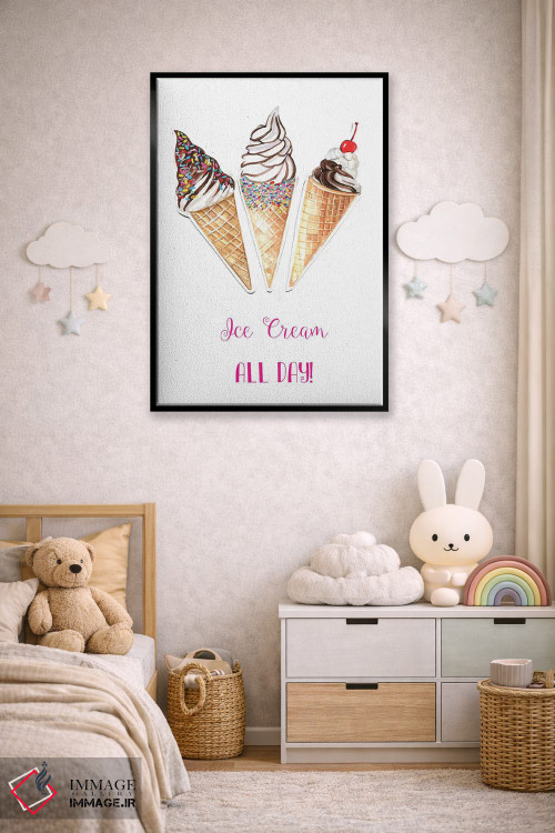 تابلو دکوراتیو تمام روز بستنی اثر رونگرونگ دوو - D6B