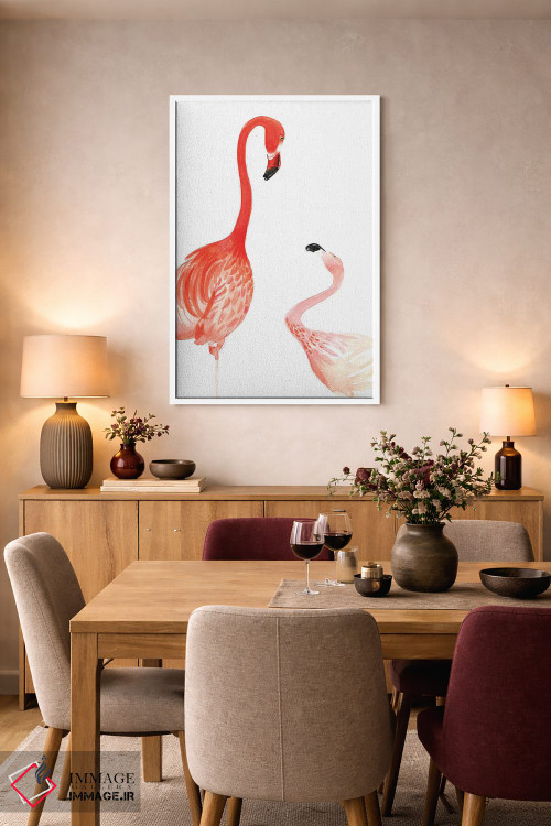 تابلو دکوراتیو فلامینگو اثر رونگرونگ دوو - D6W