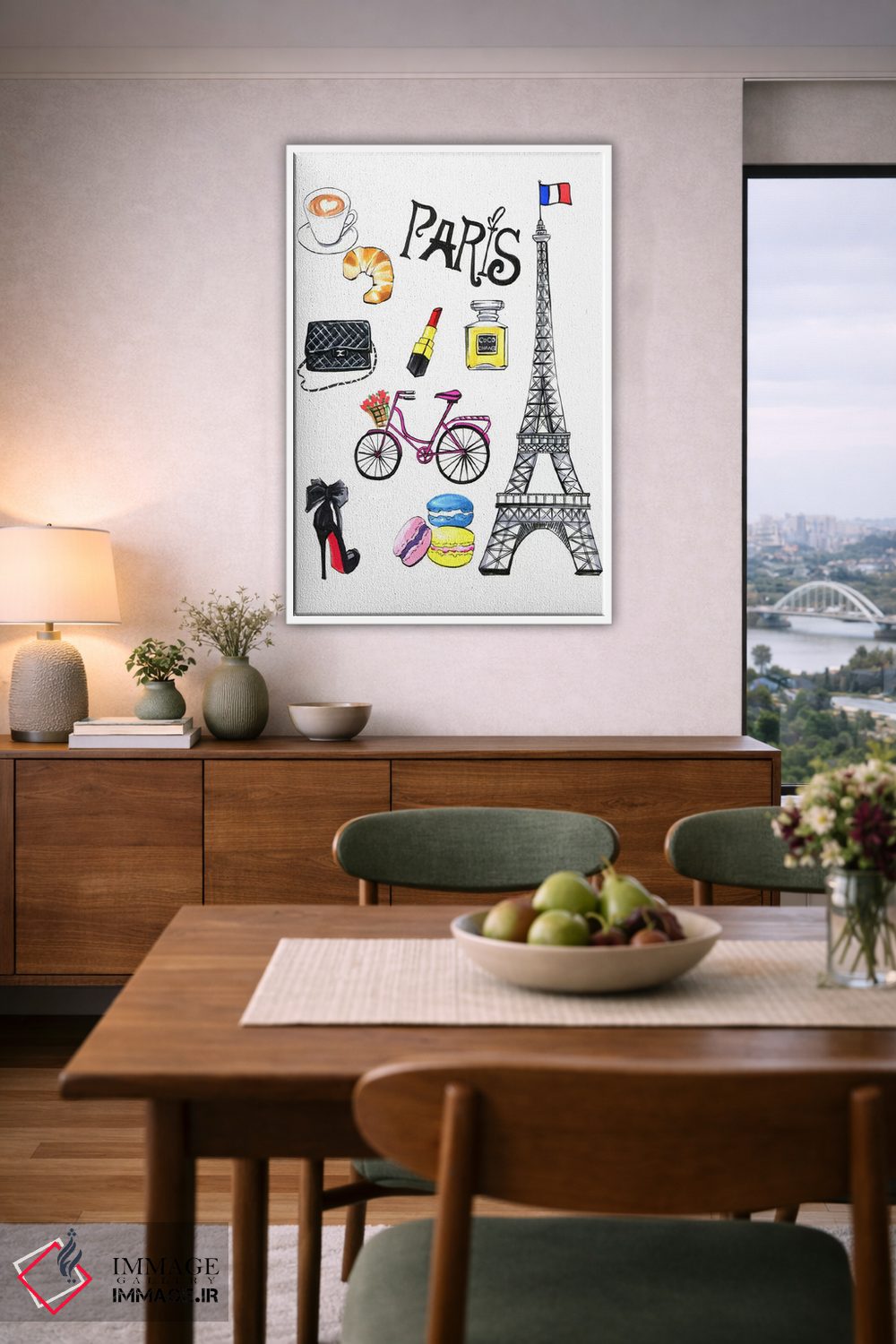 تابلو دکوراتیو پاریس اثر رونگرونگ دوو - D6W
