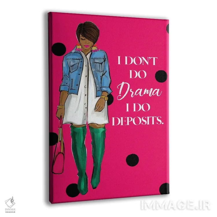 تابلو دکوراتیو اهل نمایش و حاشیه نیستم اثر رونگرونگ دوو - نمای پرسپکتیو محصول